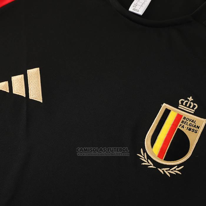Fato de Treino Belgica Manga Curta 2024-2025 Preto - Calcas Curta